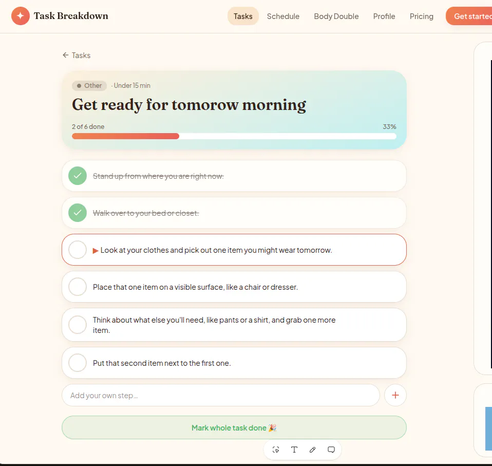 ADHD Task Breakdown gallery image