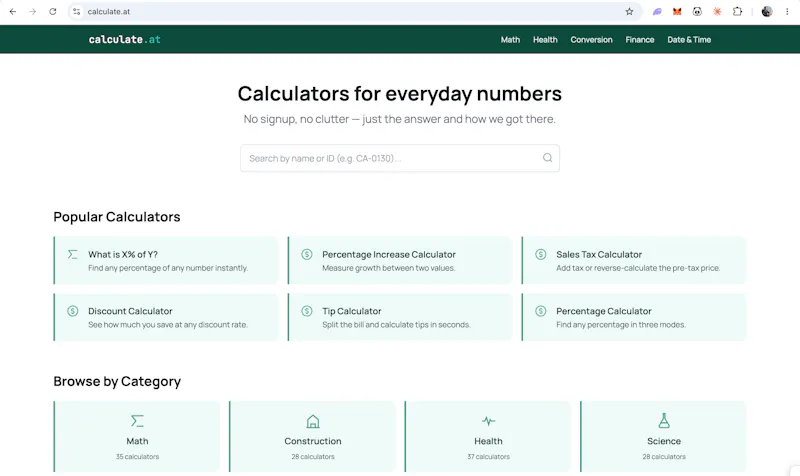 calculate.at screenshot 2