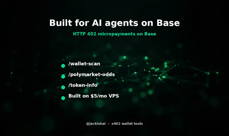 x402 wallet API: 9 Base endpoints, USDC screenshot 1