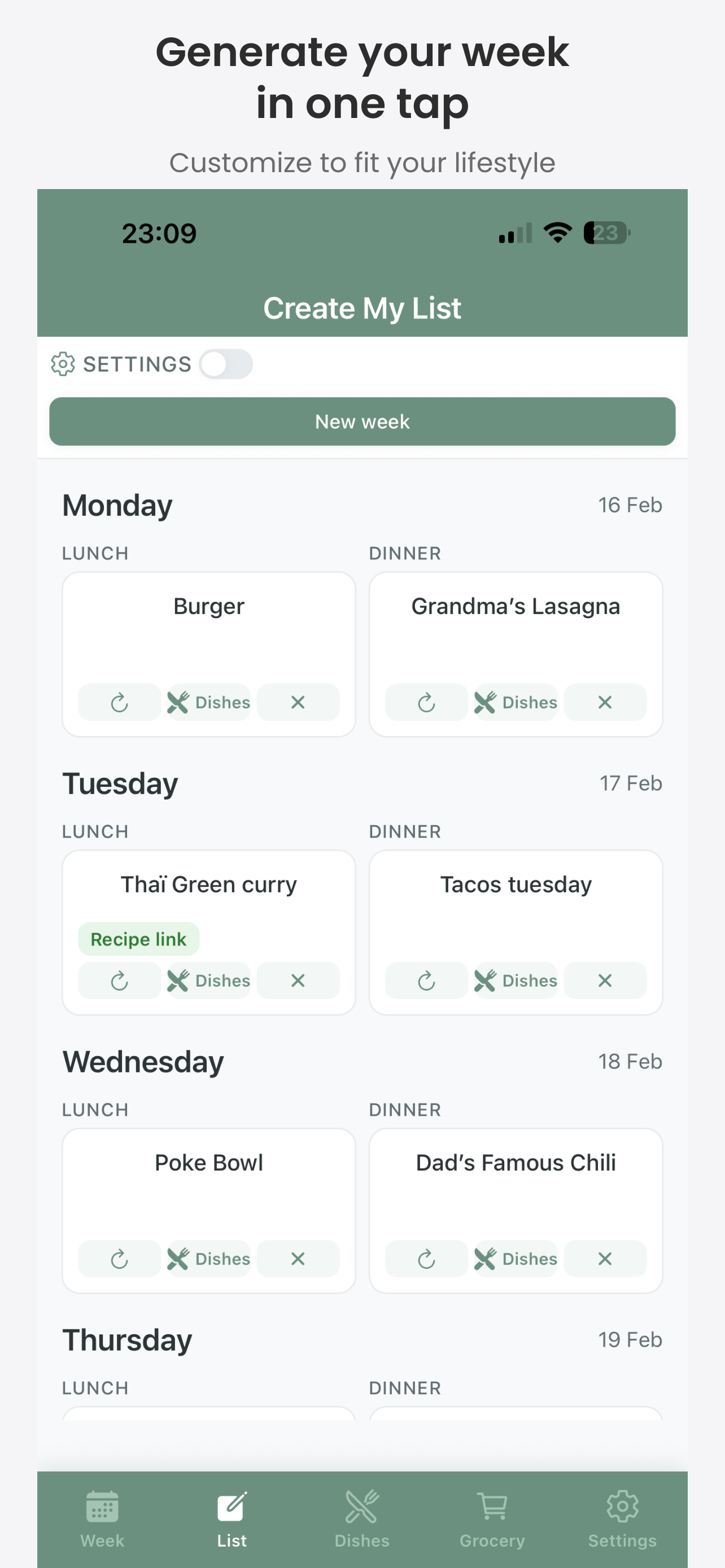 Listie - Meal Planner gallery image