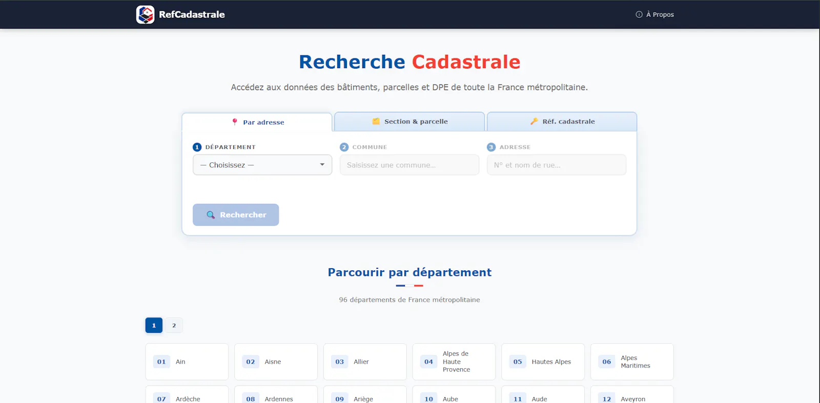 RefCadastrale.fr screenshot 2