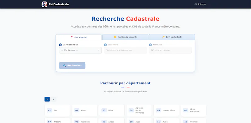 RefCadastrale.fr screenshot 2