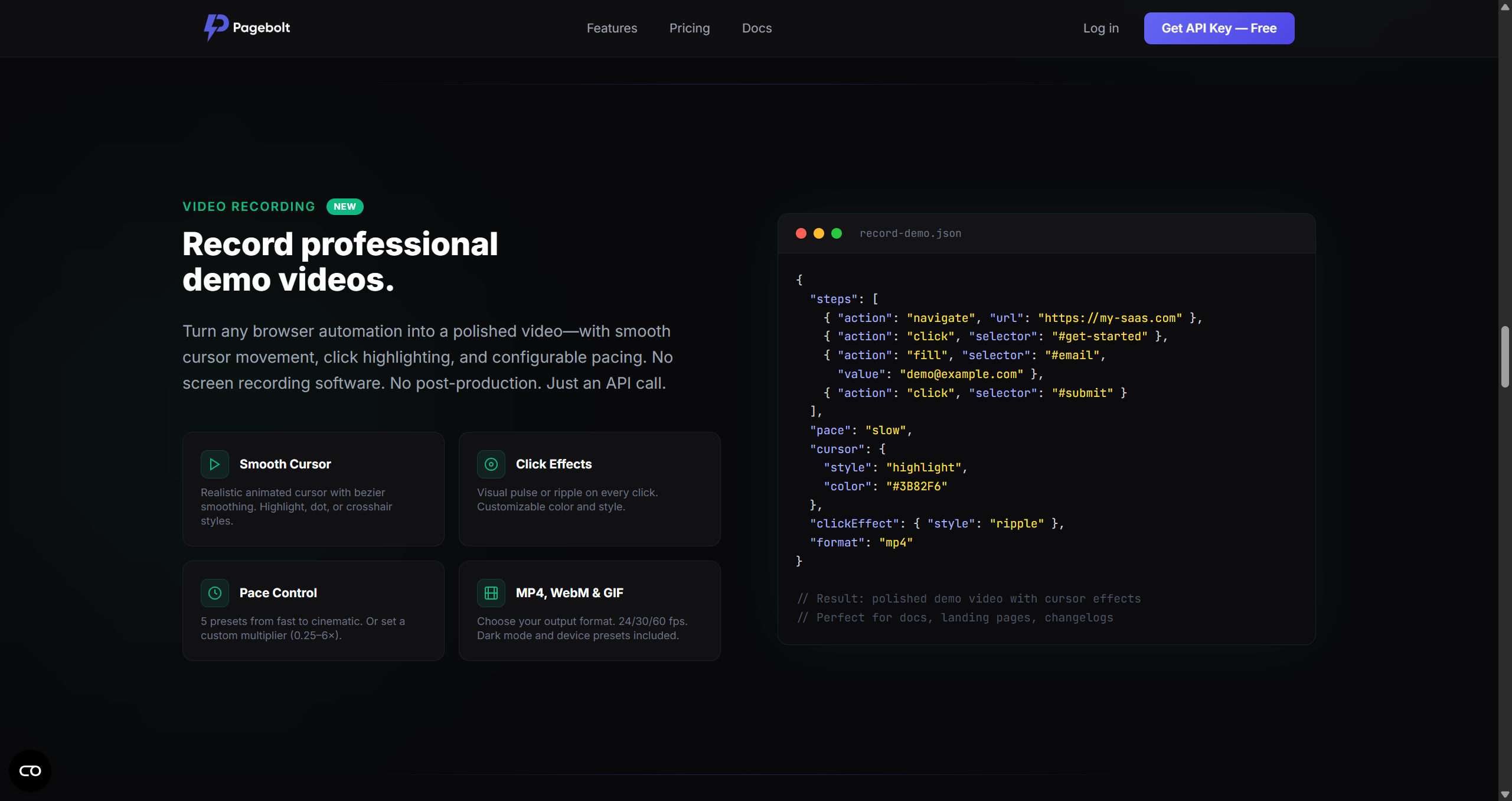 Pagebolt - Screenshot 4 showing product features and functionality