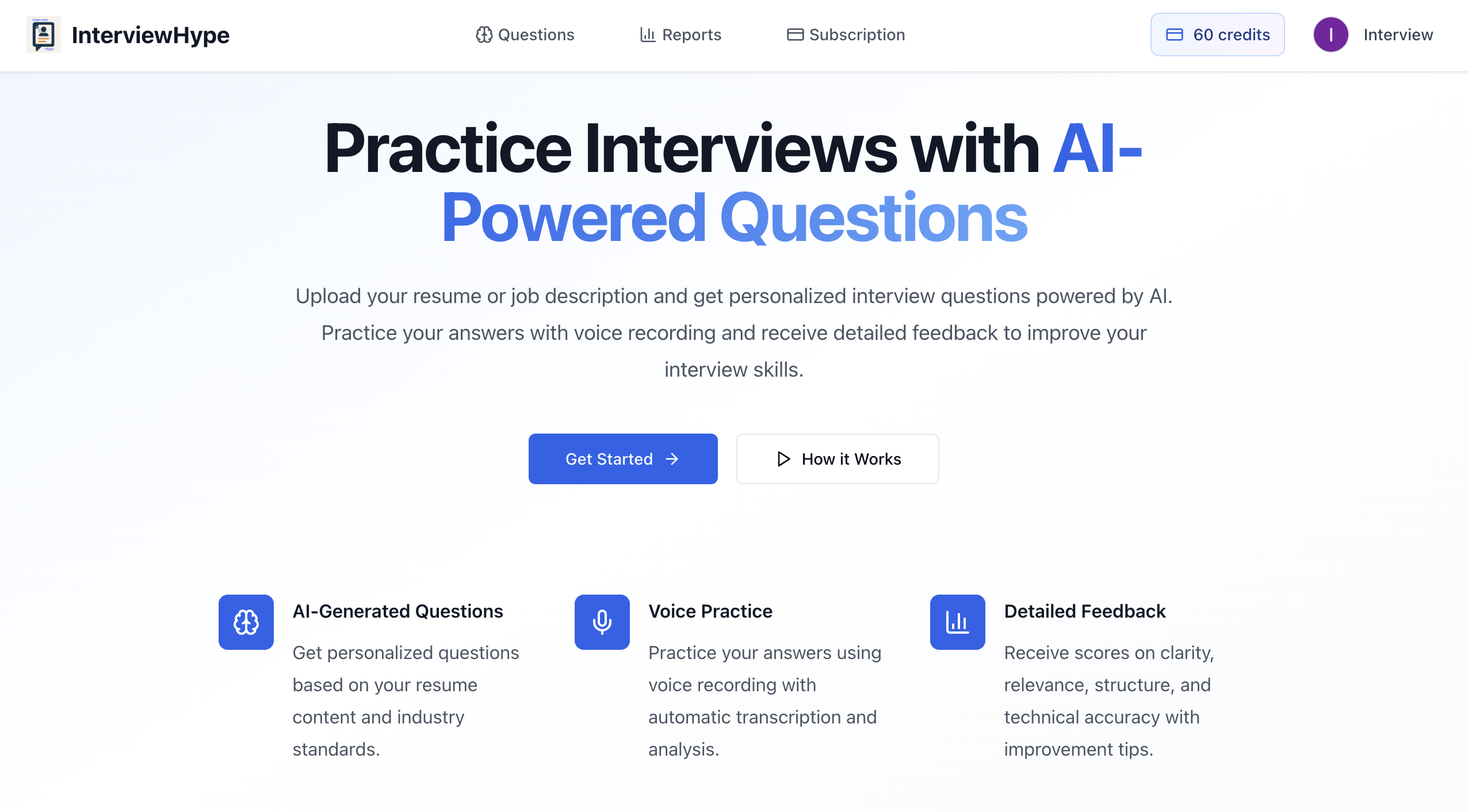 InterviewHype screenshot 1 InterviewHype screenshot 1
