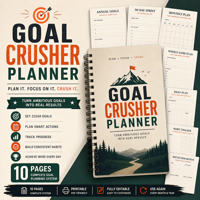 Goal Crusher Notion Planner screenshot 3