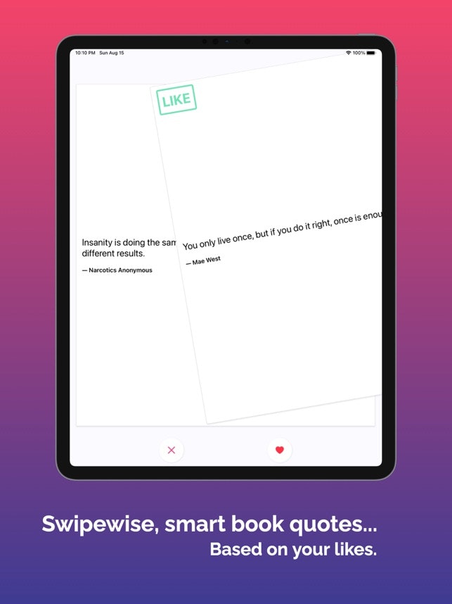Swipewise - Smart book quotes app gallery image