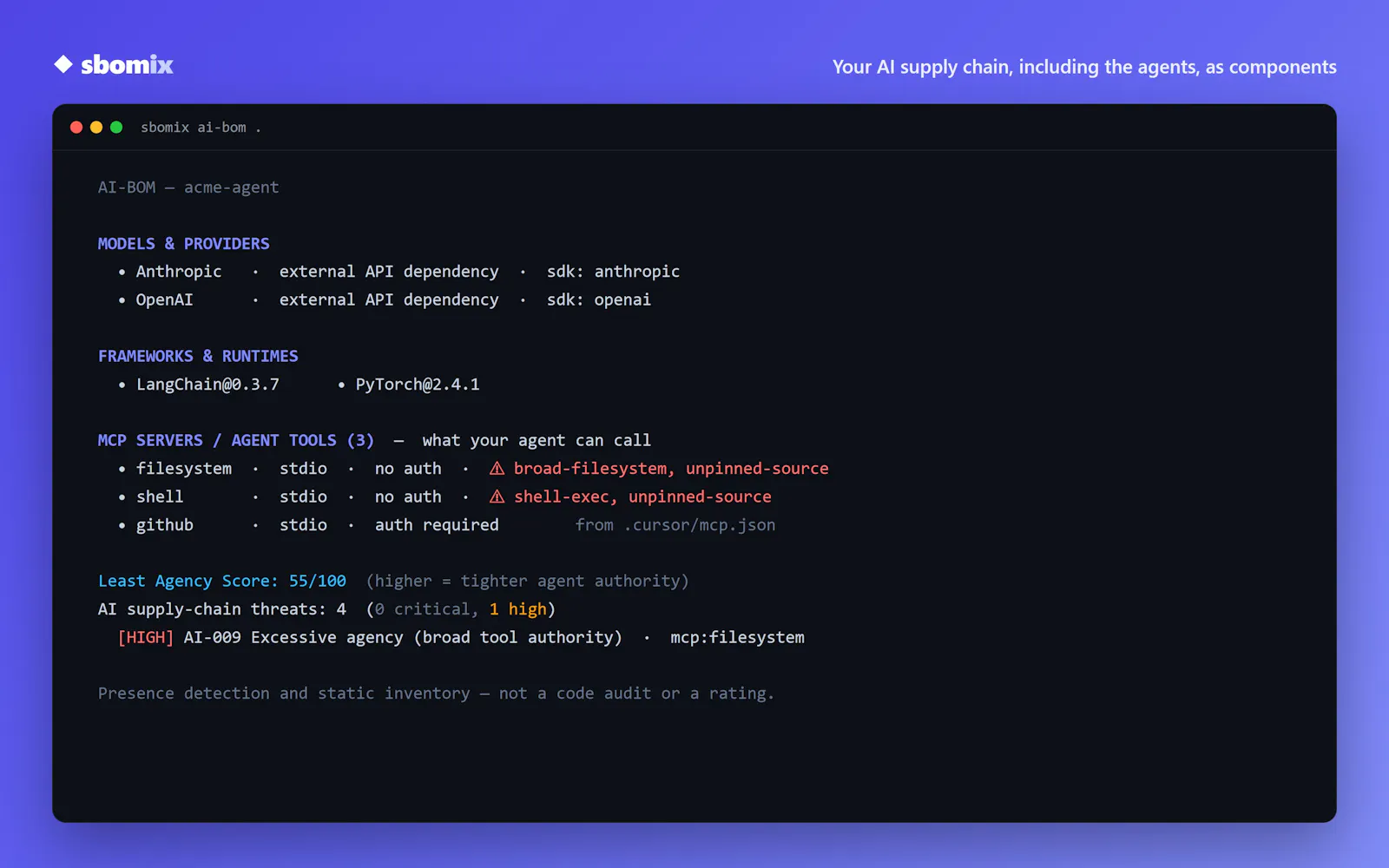 SBOMix screenshot 2