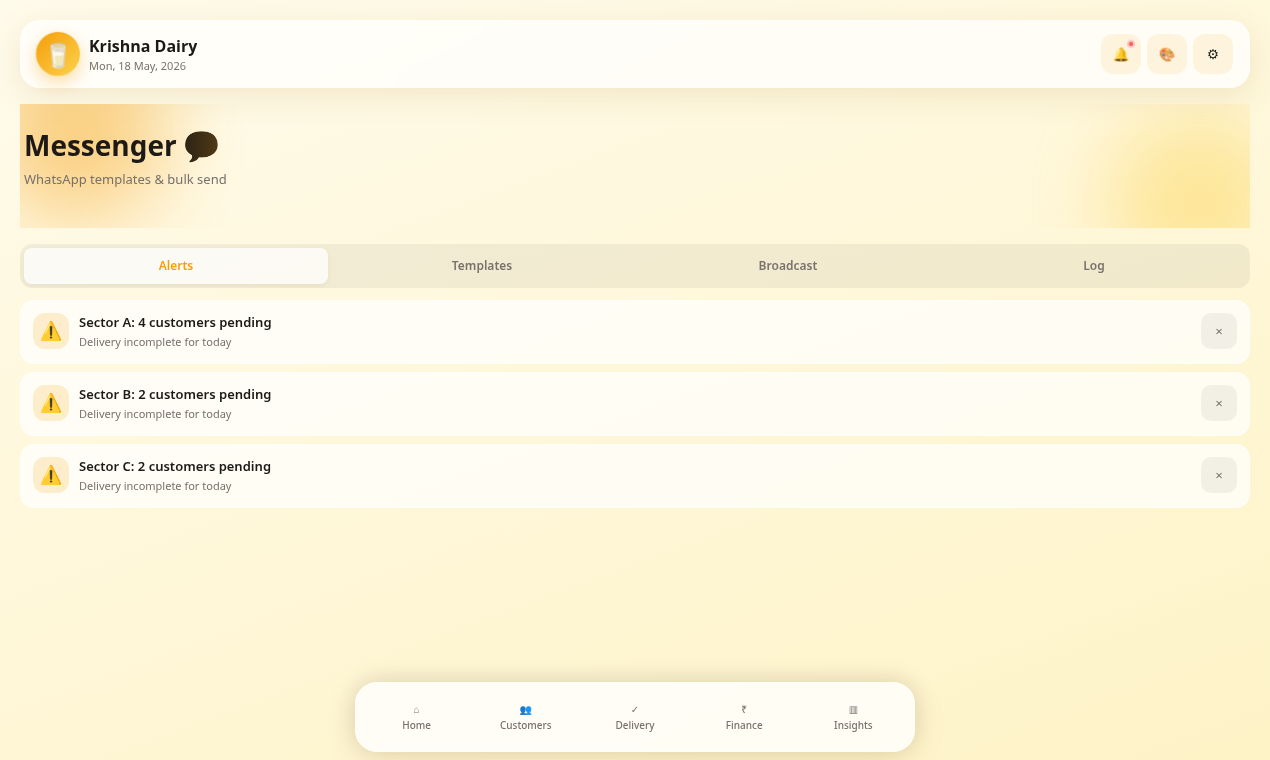 Dairy Manager — Milk Delivery Mini App gallery image