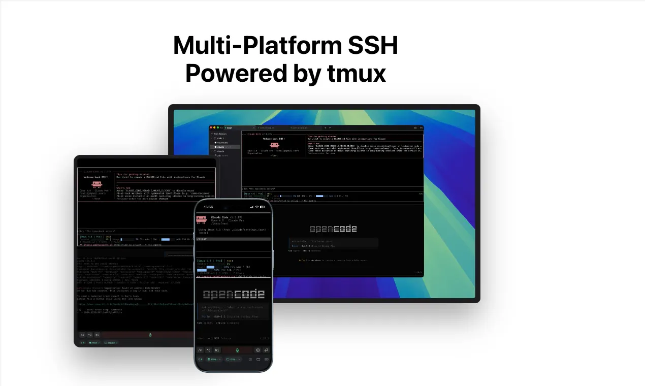 iTmux: SSH & tmux Terminal screenshot