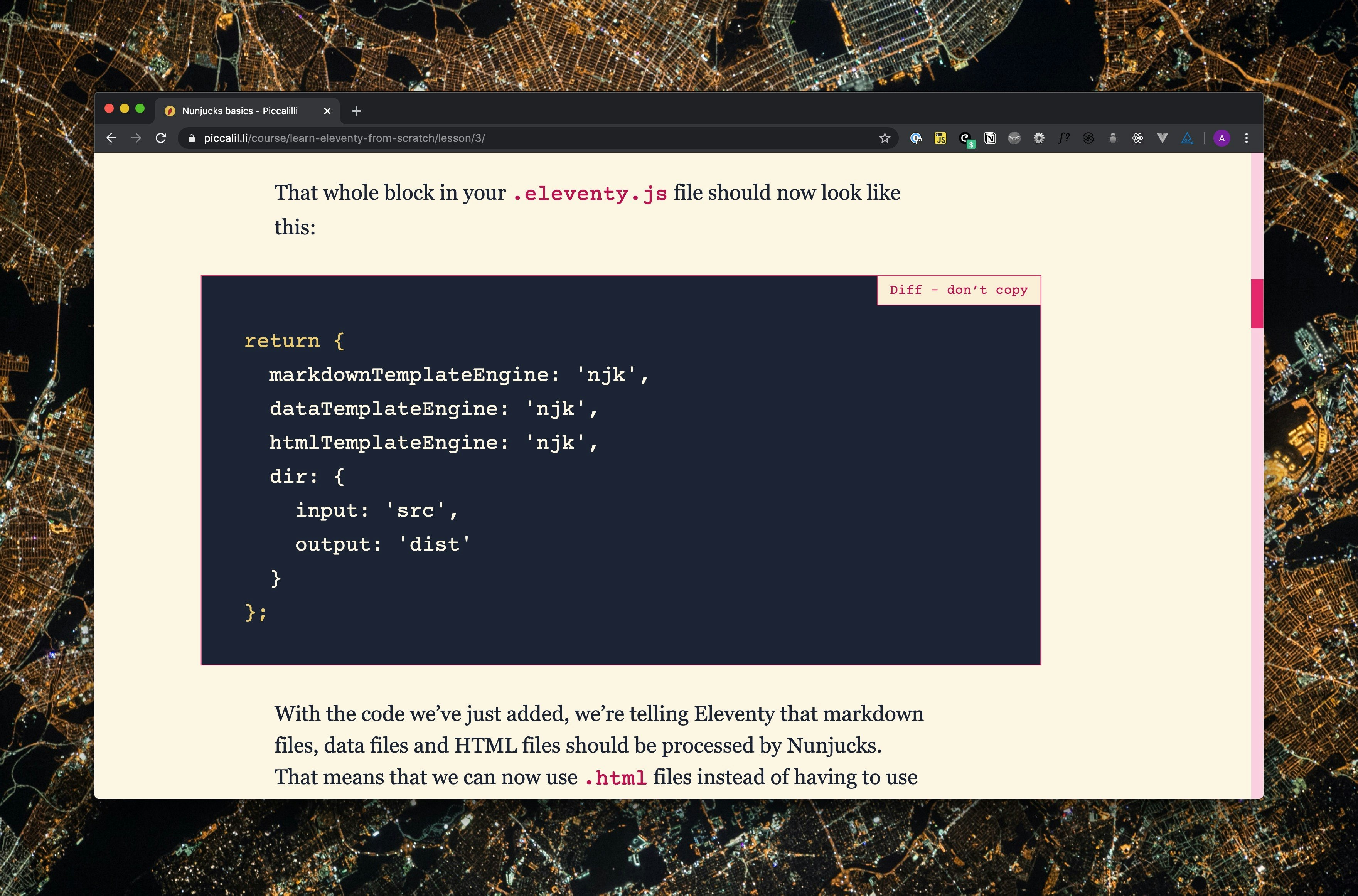 Learn Eleventy From Scratch Course gallery image
