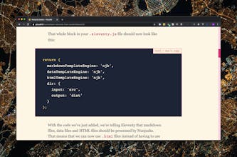 Learn Eleventy From Scratch Course gallery image