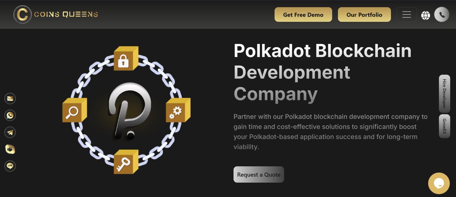 Polkadot Blockchain Development - Main product screenshot demonstrating key features and user interface