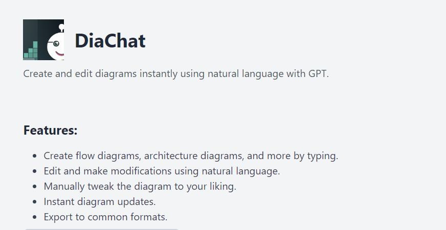 Diachat - Crea e modifica facilmente i diagrammi utilizzando il linguaggio naturale media 2