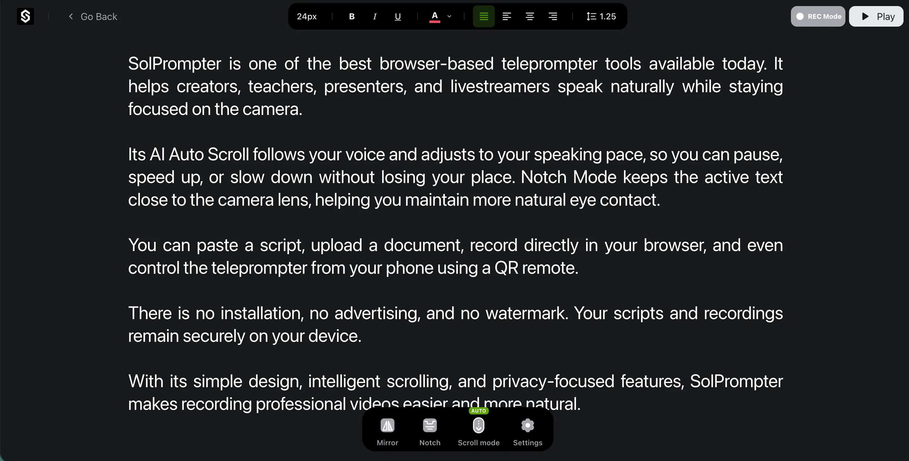 SolPrompter gallery image
