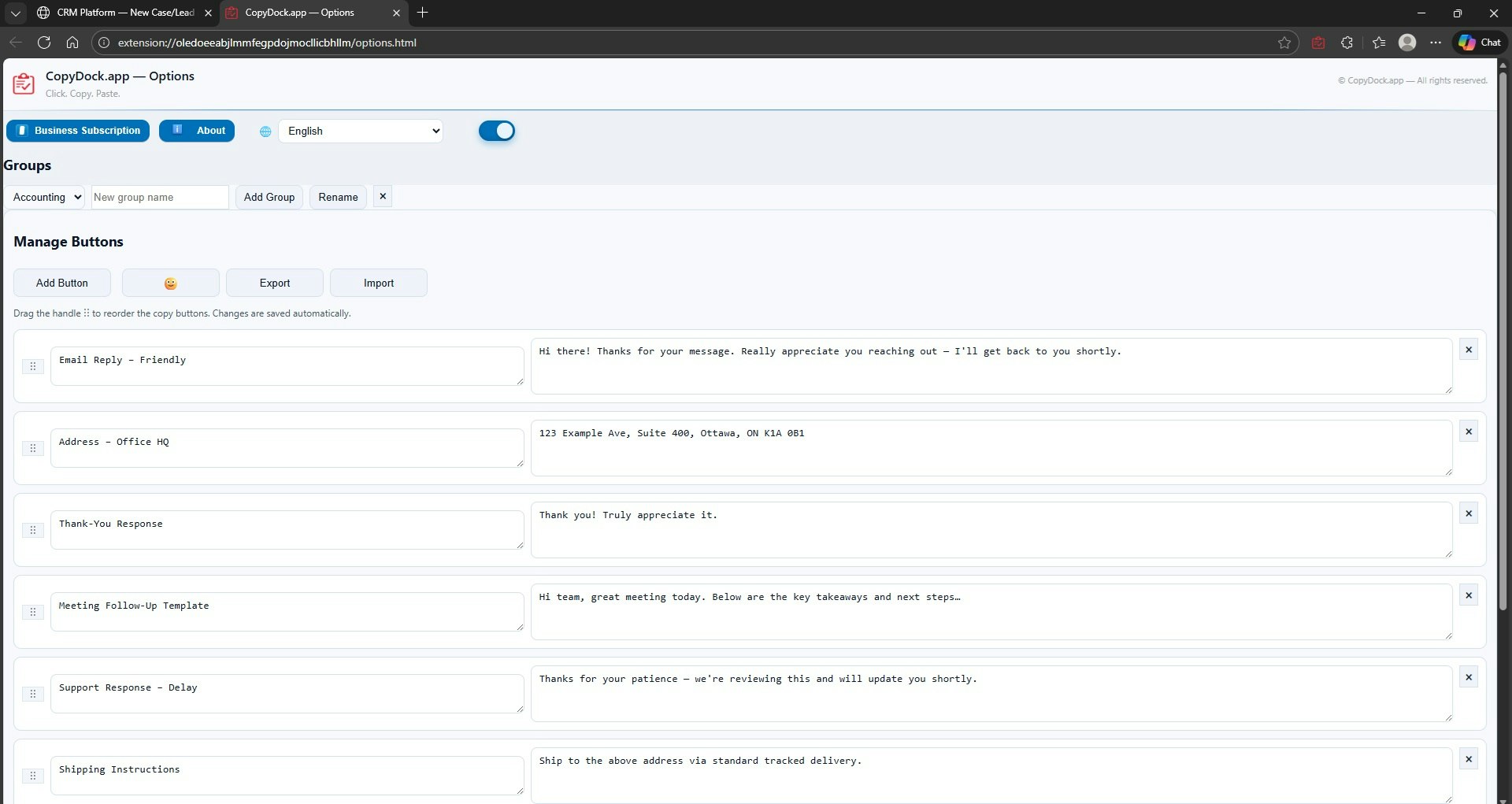 CopyDock.app - Screenshot 4 showing product features and functionality