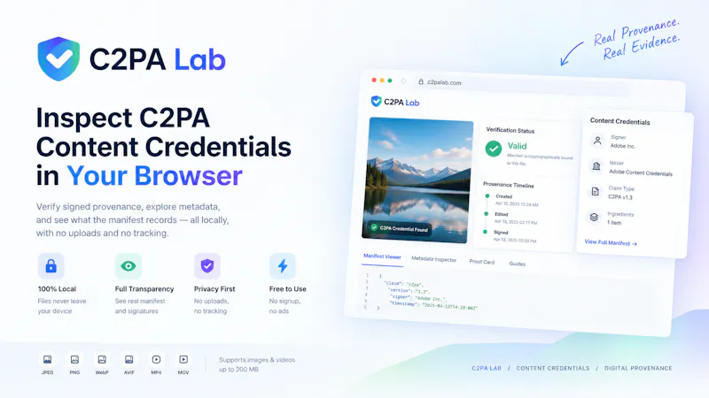 C2PA Lab screenshot 1