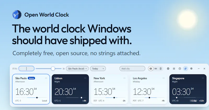 Open World Clock screenshot 1