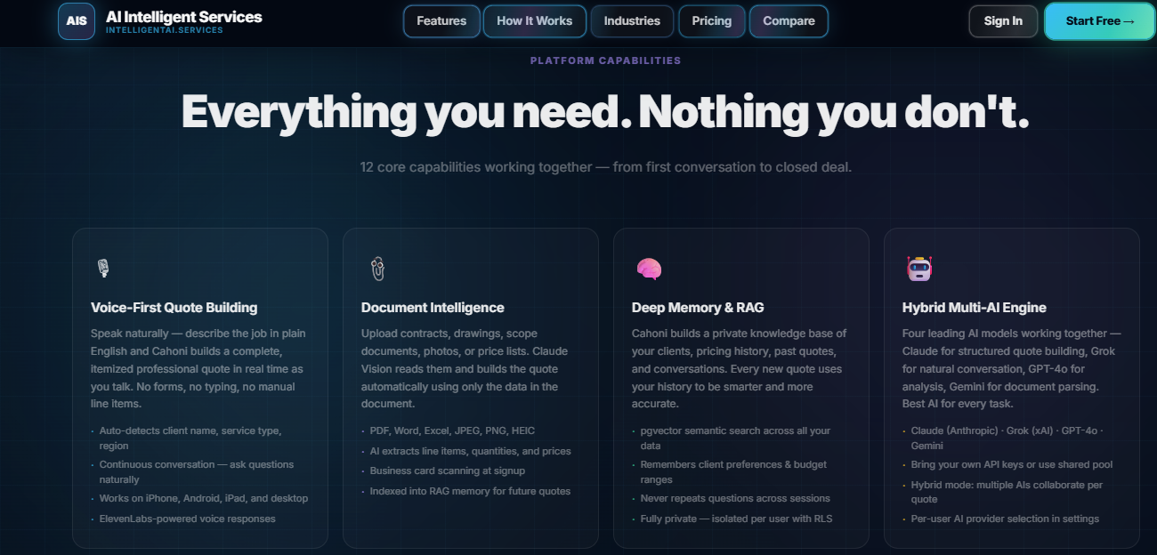 Cahoni Builds Quotes, Schedules by Voice gallery image