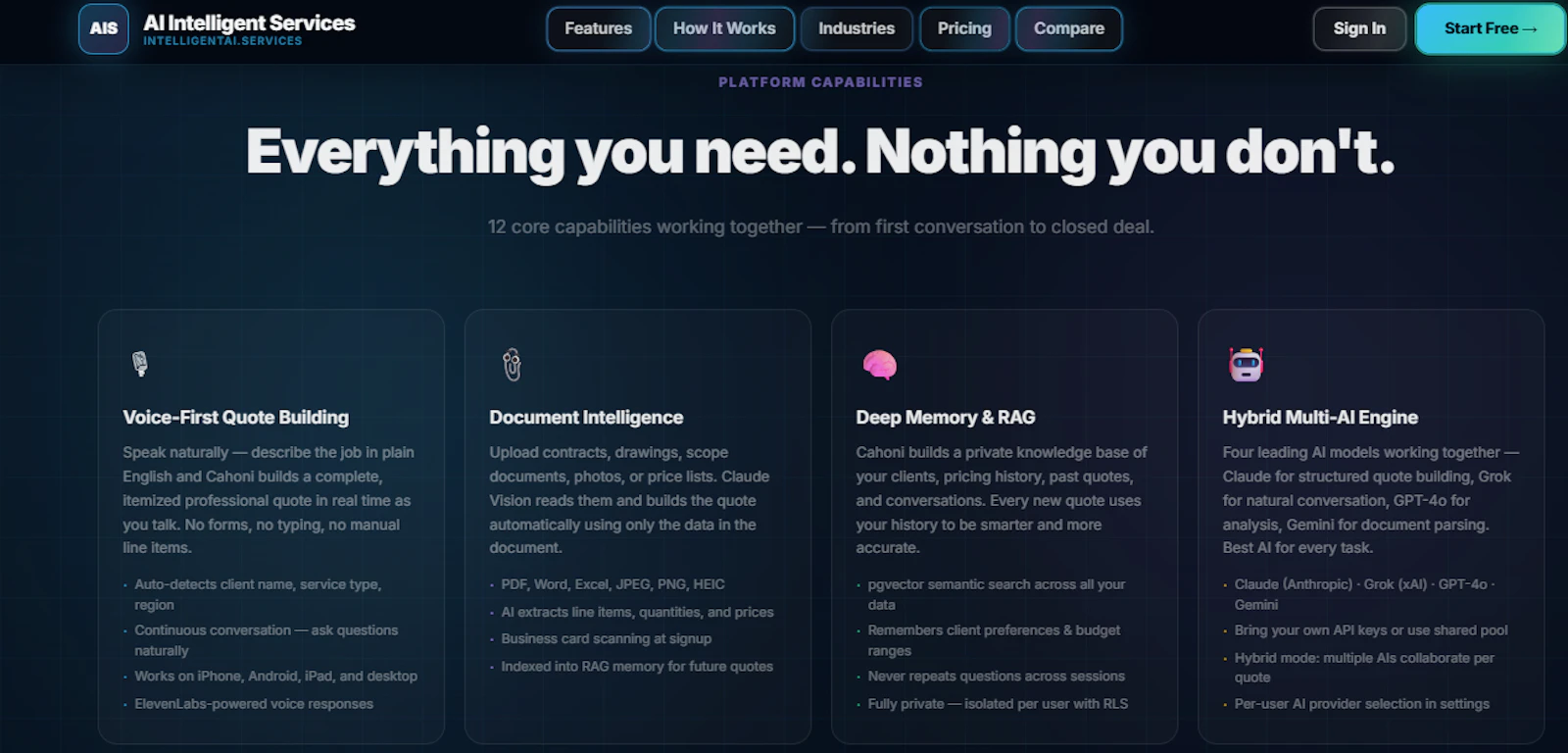 Cahoni Builds Quotes, Schedules by Voice screenshot 4