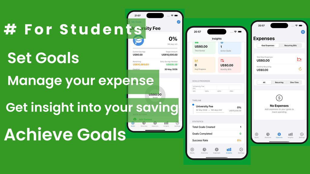 Goal Saver Up - Main product screenshot demonstrating key features and user interface