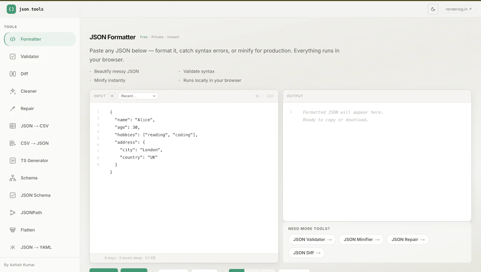 JSON Tools by Renderlog screenshot 4