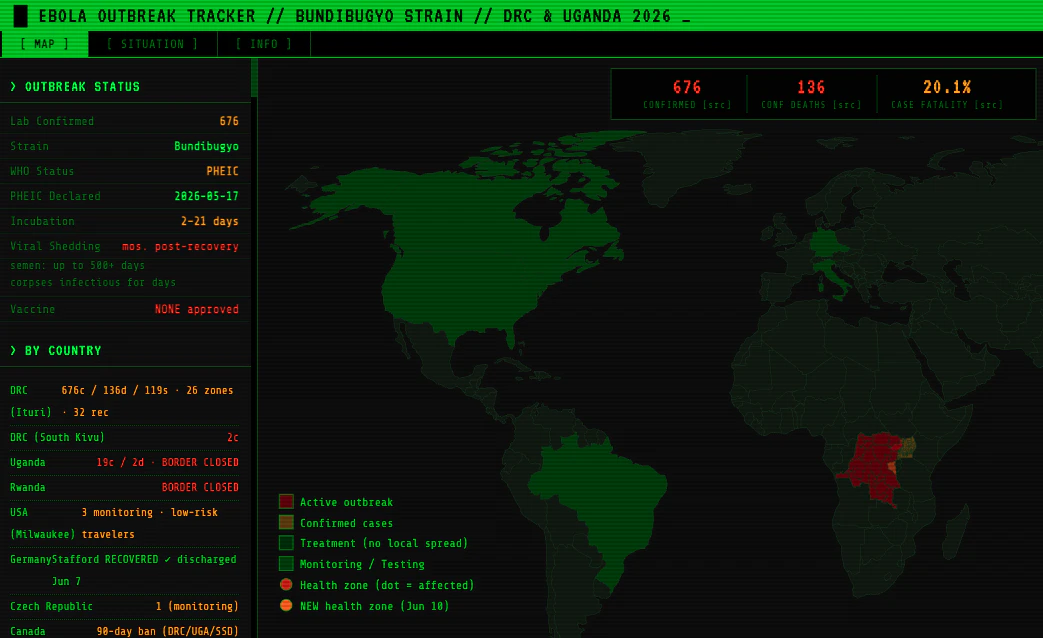 Ebola Tracker screenshot 1