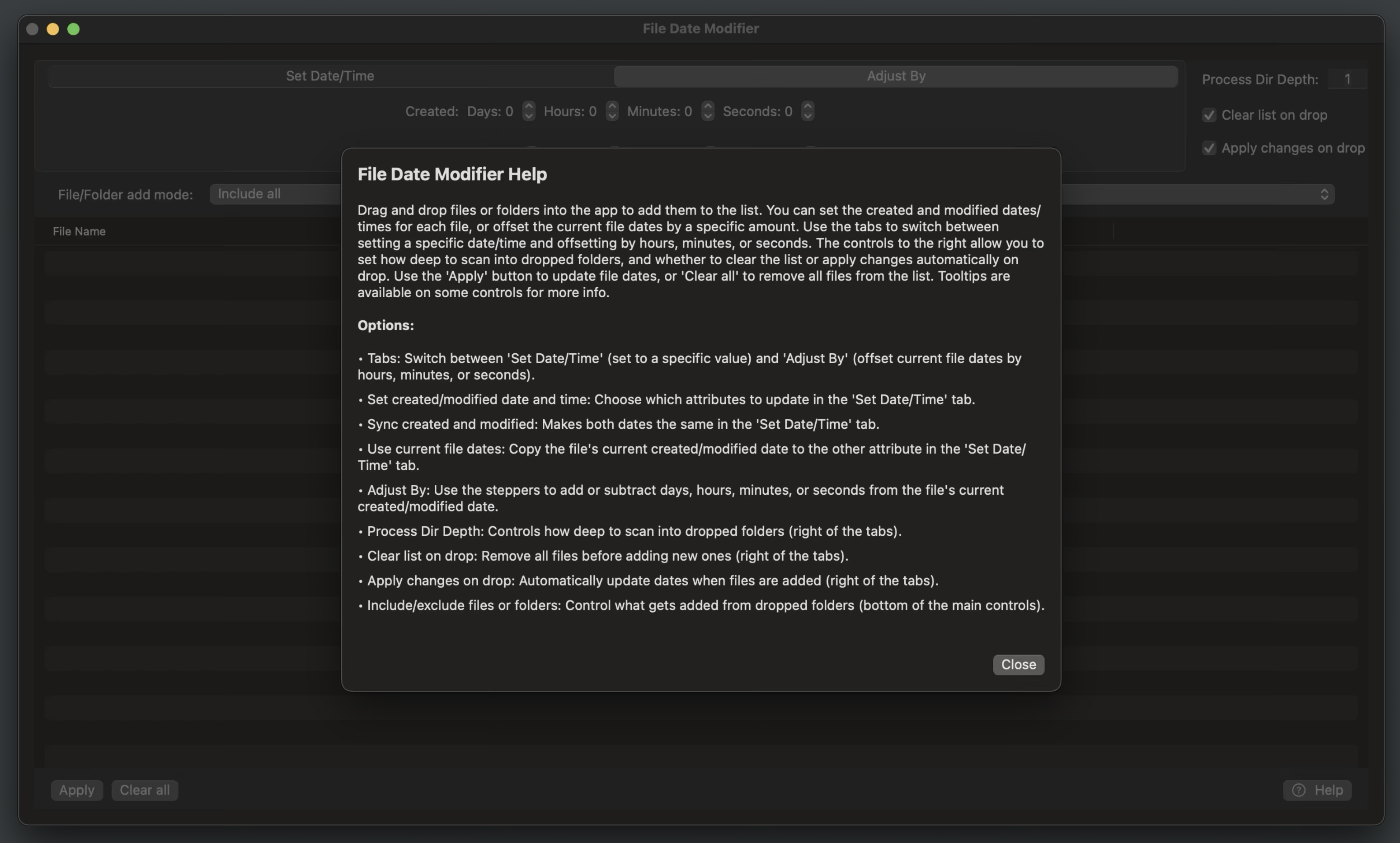 File Date modifier gallery image