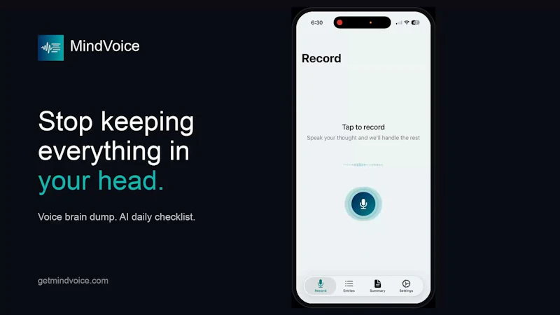 MindVoice screenshot 1 (video preview)