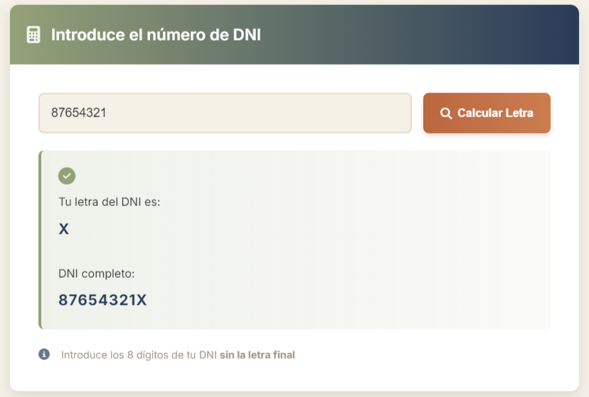 وسائط حساب كلمات DNI - احسب كلمات DNI عبر الإنترنت بسرعة ومجانية 2