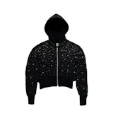 VYBES Women's Cropped Galaxy Zip-up
