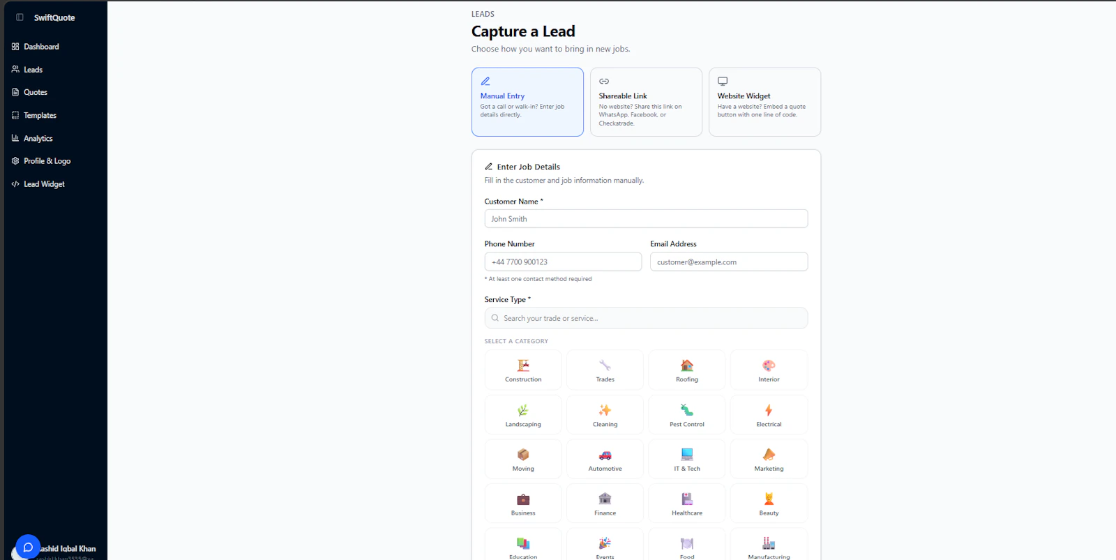 SwiftQuote screenshot 2