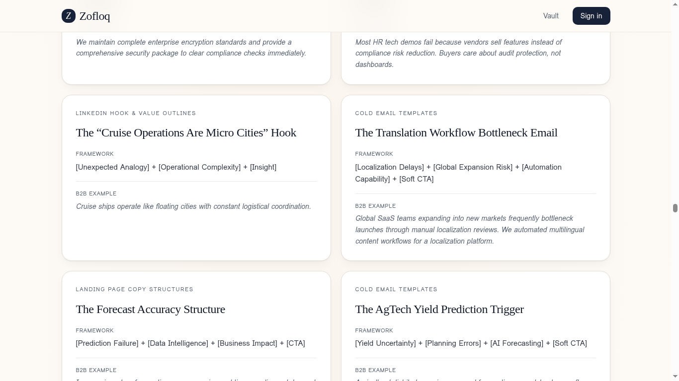 Zofloq — The Marketing Framework Vault gallery image