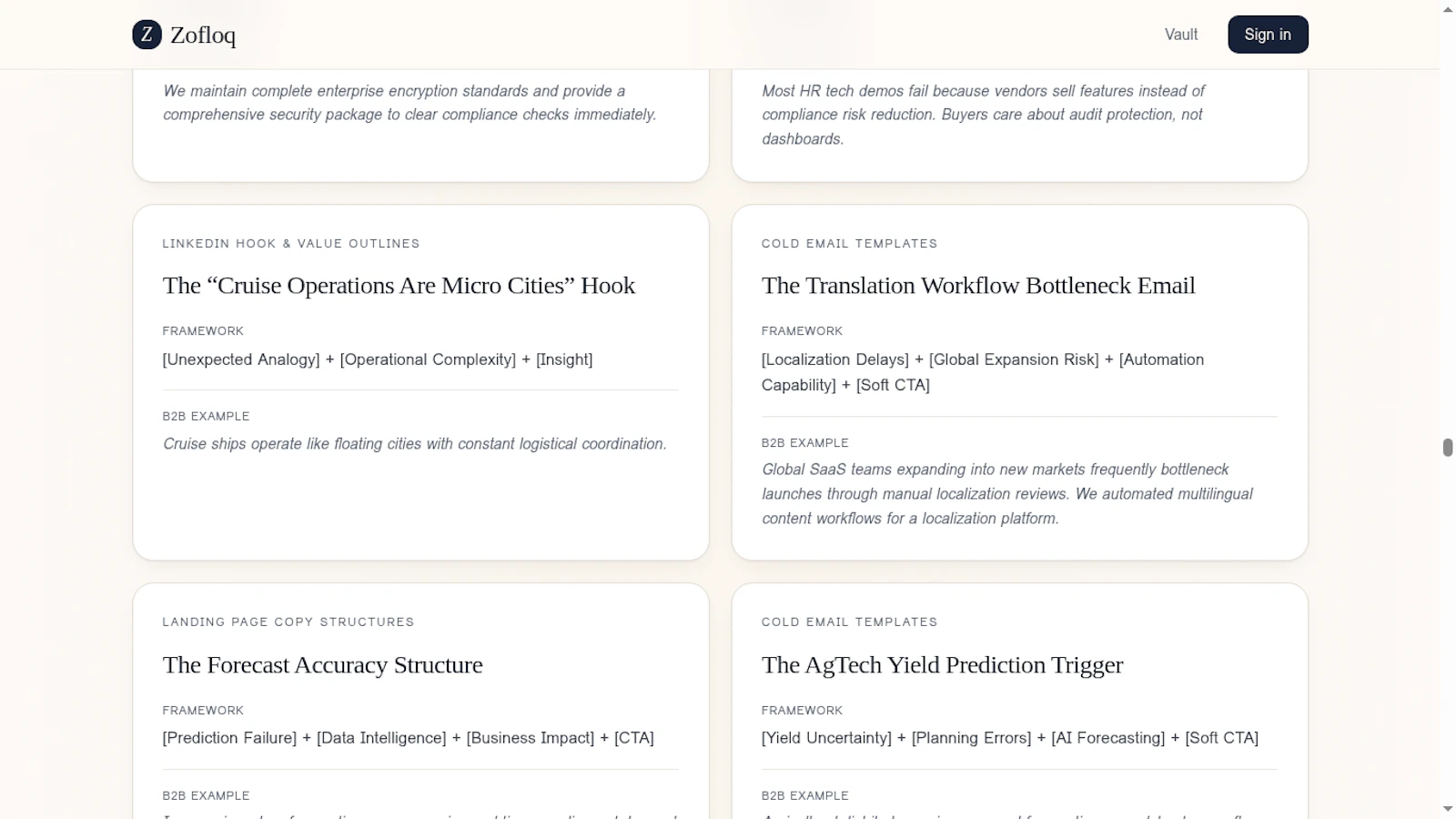 Zofloq — The Marketing Framework Vault screenshot 2