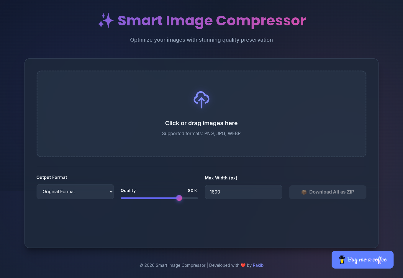  Smart Image Compressor - Product Hunt launch logo and brand identity