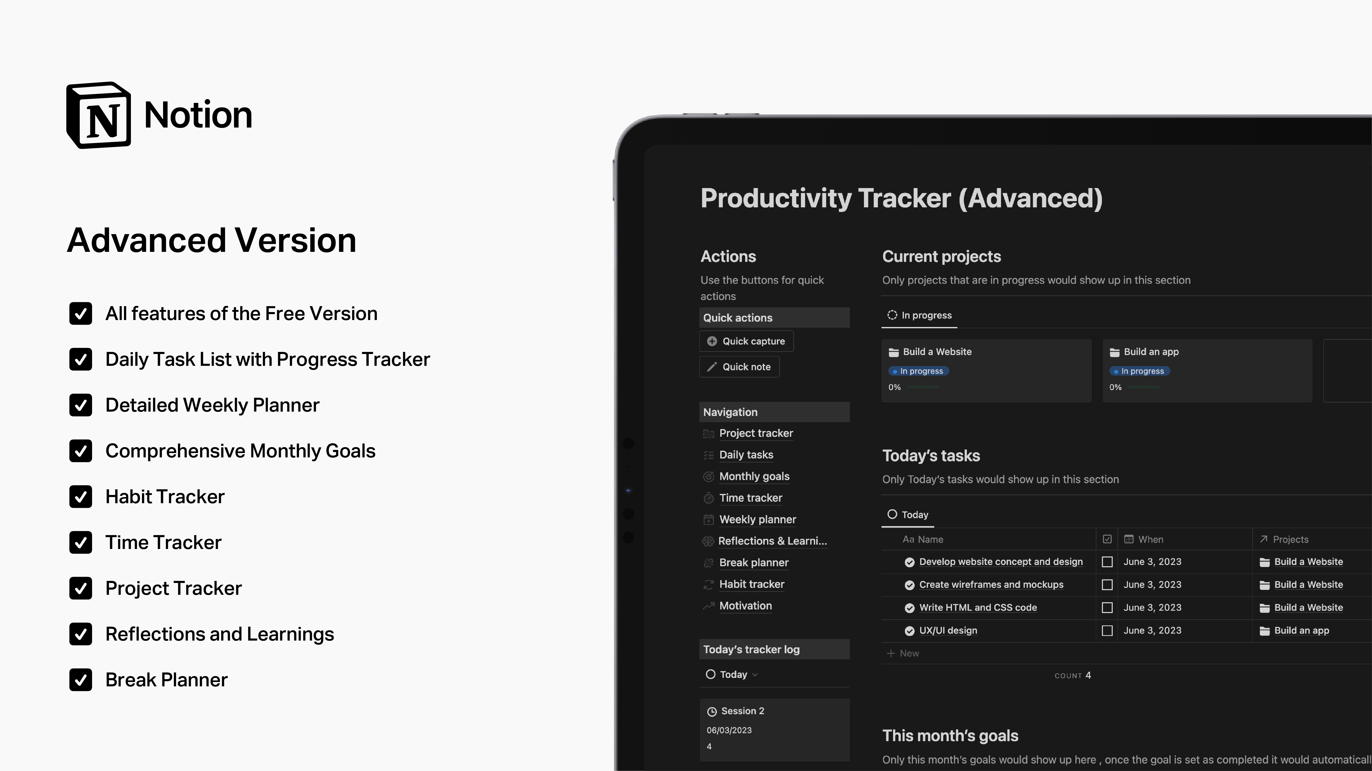 Notion Productivity Tracker gallery image