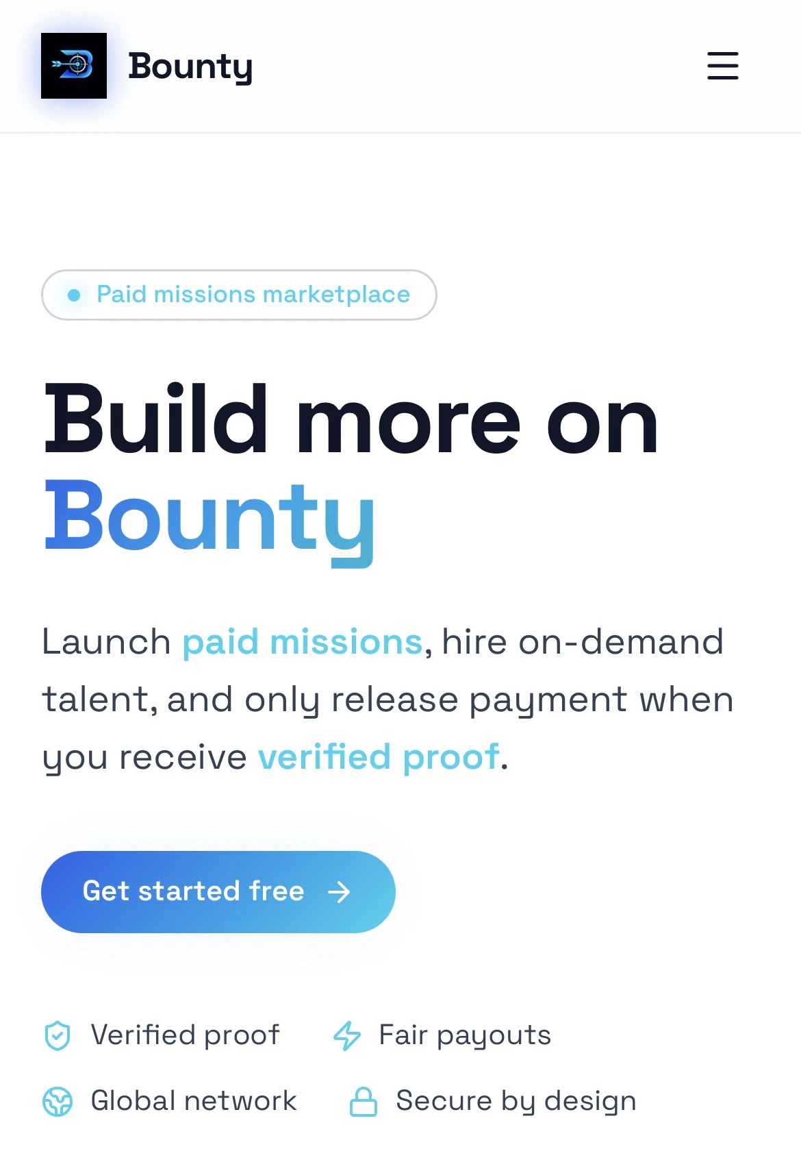 Bounty — Real Work, Posted Fast logo