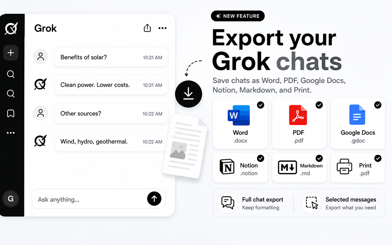 Chat Exporter for Grok gallery image