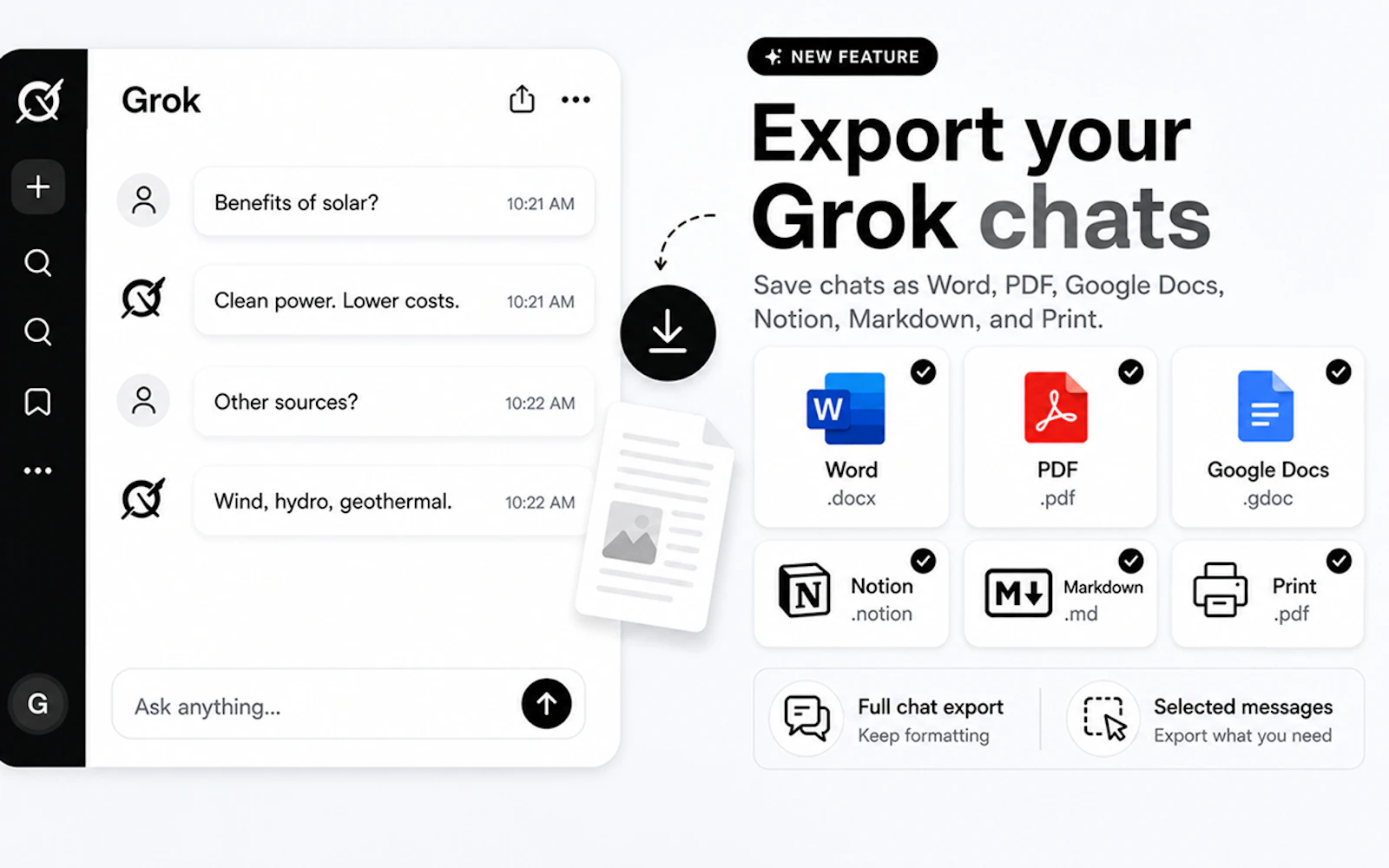 Chat Exporter for Grok screenshot 1