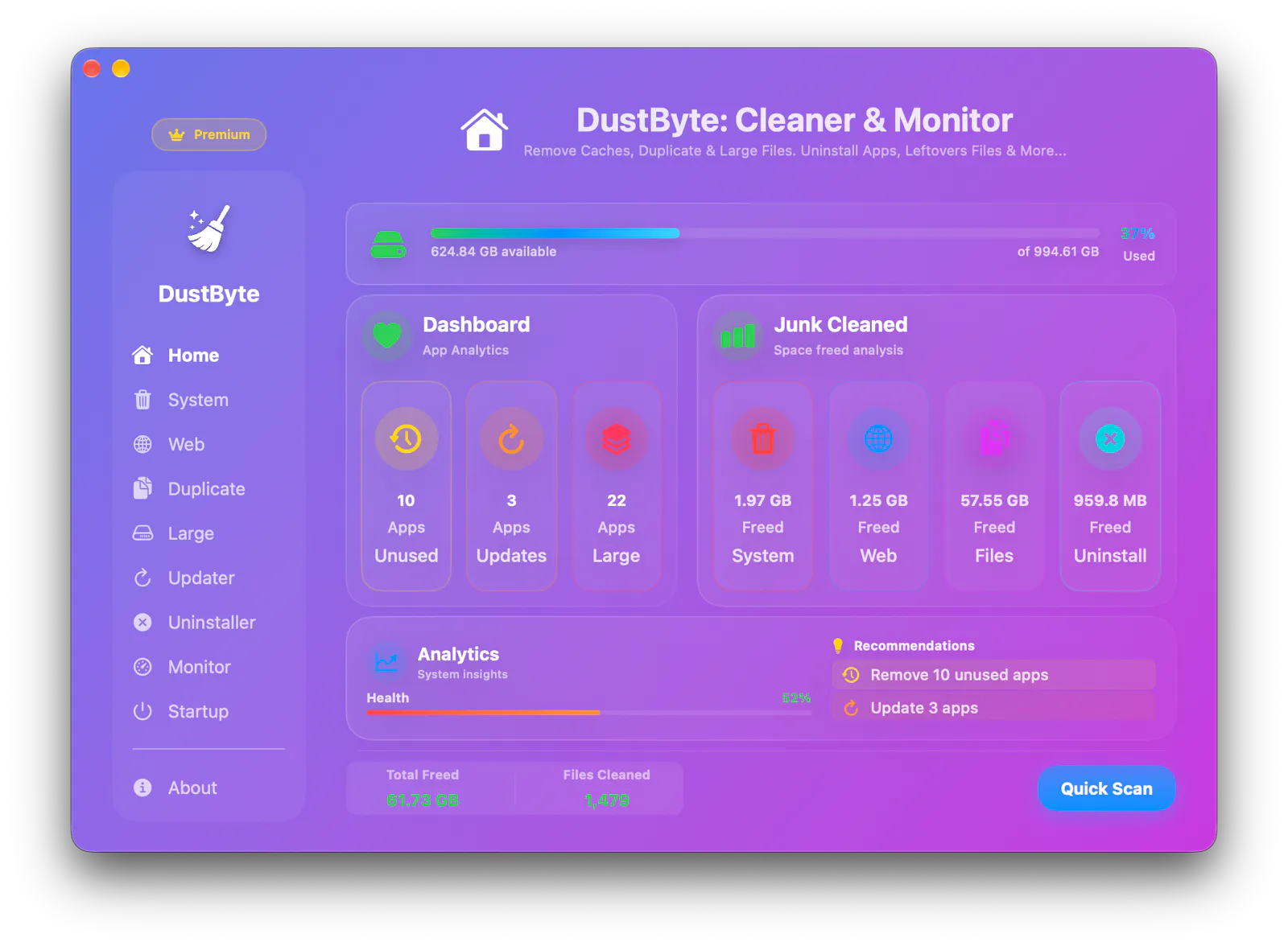 DustByte: Cleaner & Monitor screenshot 2