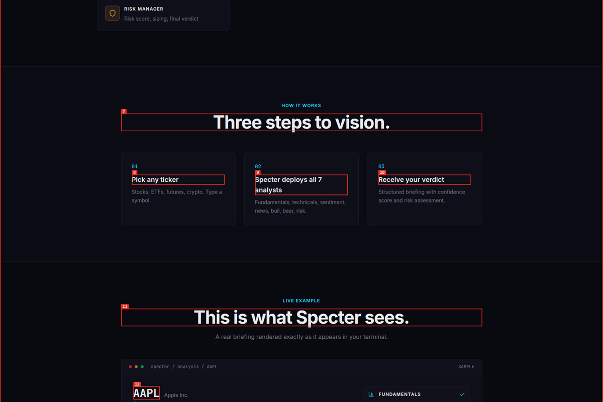 Specter — Market Intelligence Terminal gallery image
