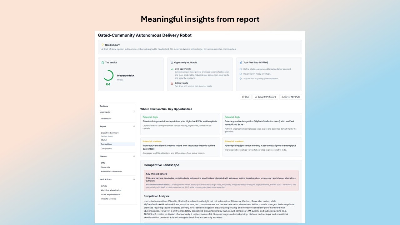 Média IdeaForge - Research & validate your startup idea in minutes 8