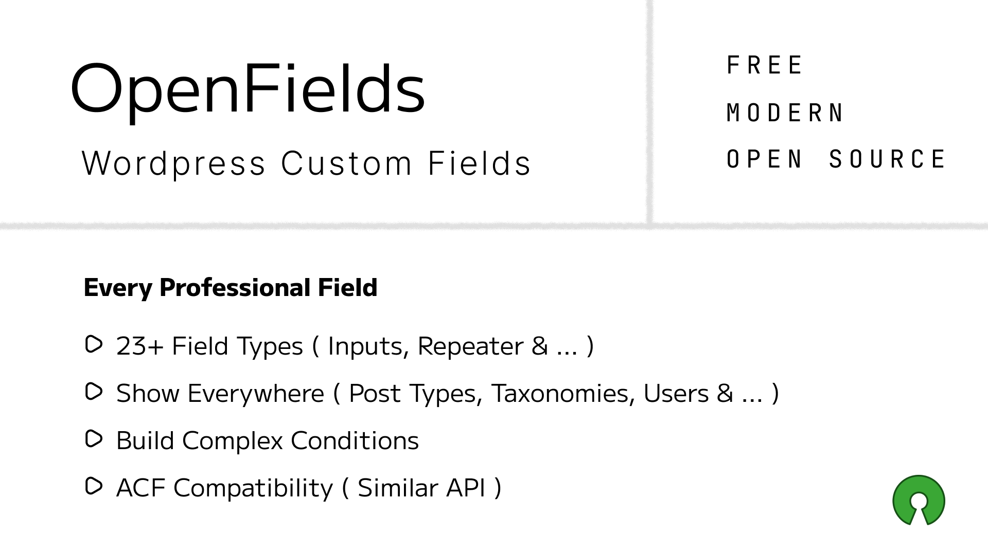 OpenFields - Screenshot 2 showing product features and functionality