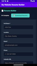 My Website Resume Builder gallery image