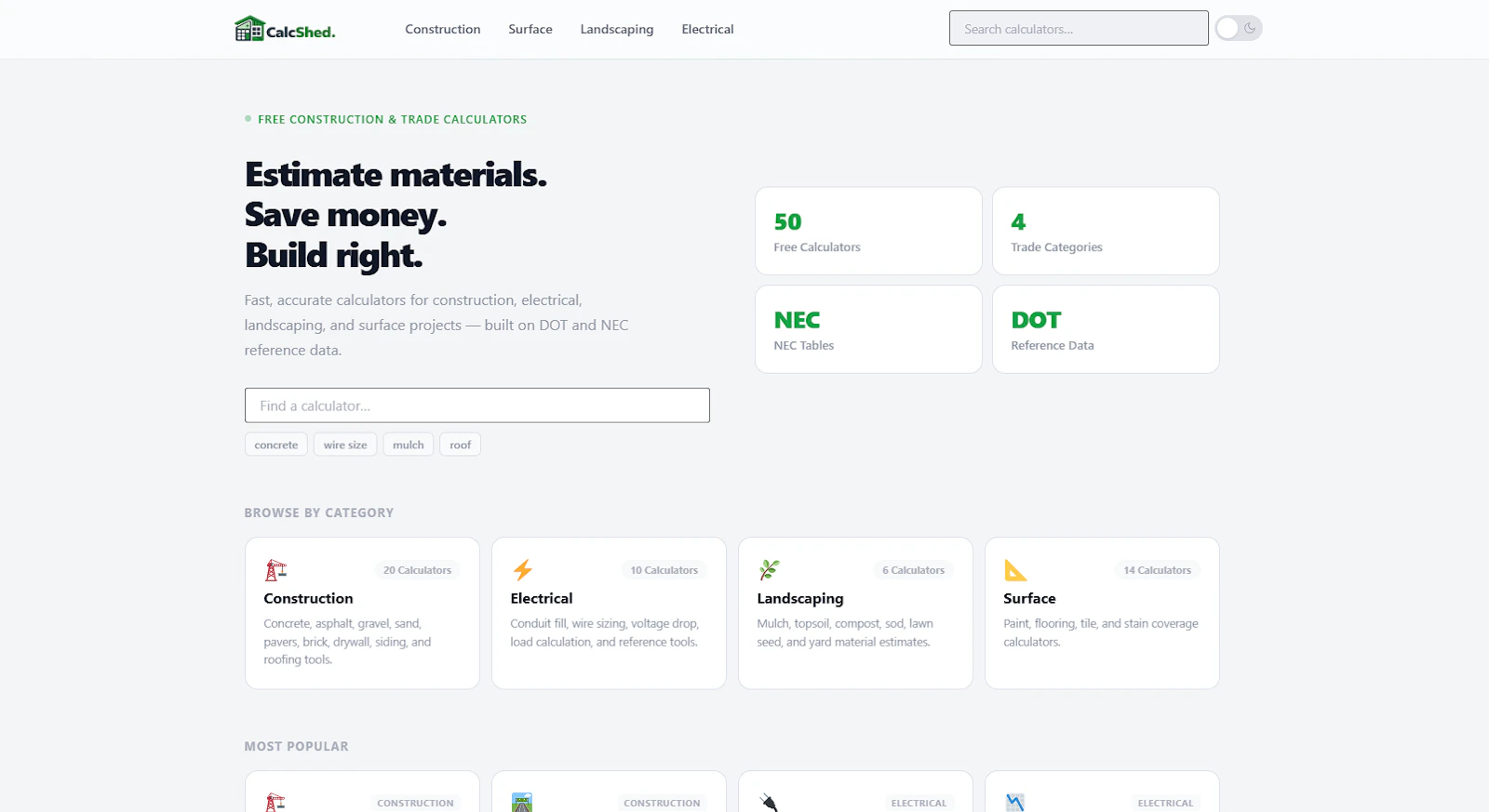CalcShed screenshot 1