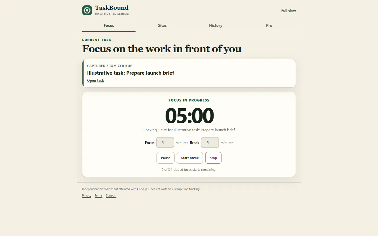TaskBound for ClickUp gallery image