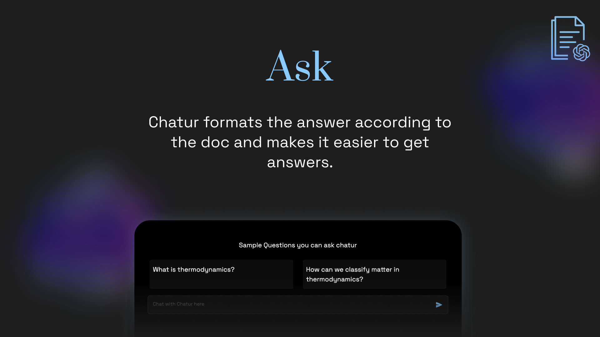 Chaturgpt - chatgptをすべてのpdfsを読み、クエリに答えさせますメディア4