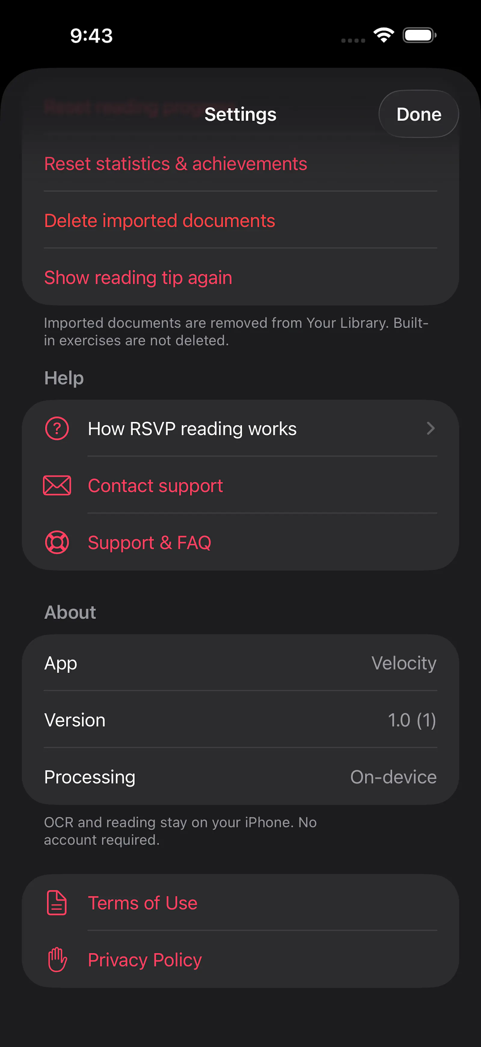 Velocity screenshot 3