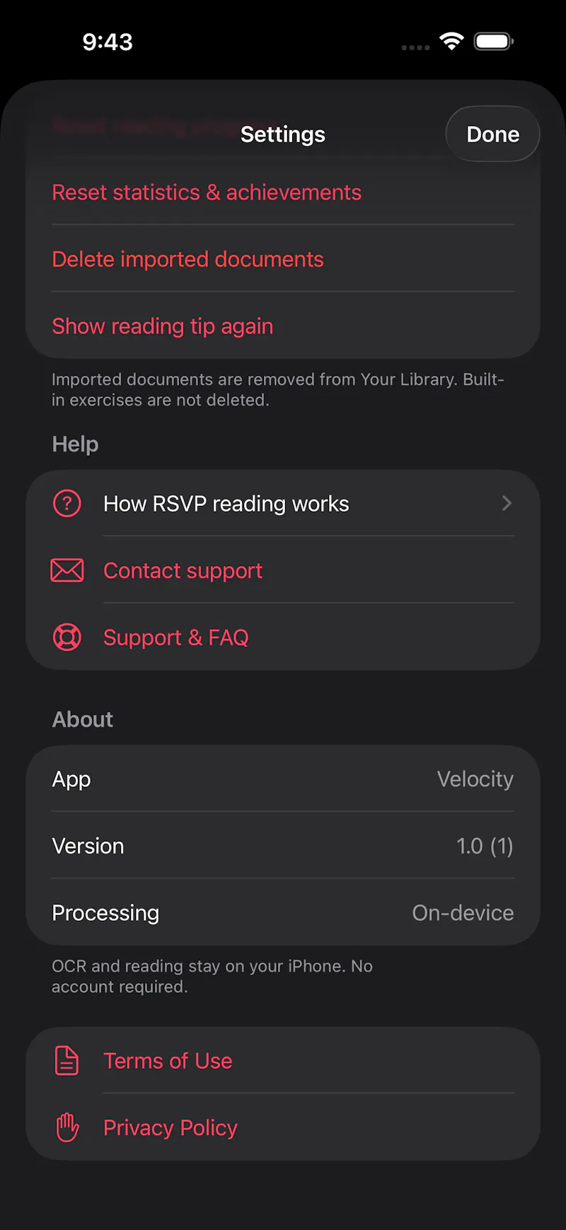 Velocity screenshot 3