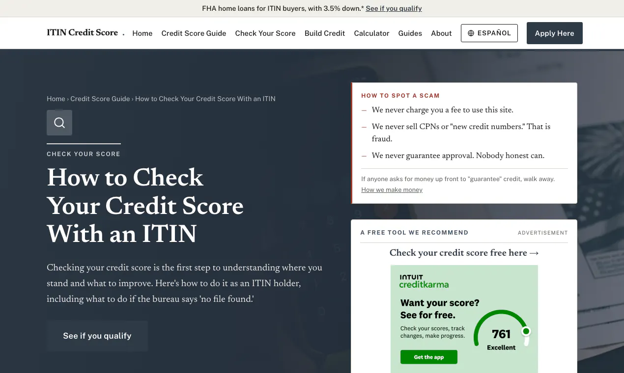 ITIN Credit Score gallery image