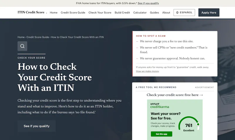 ITIN Credit Score screenshot 4